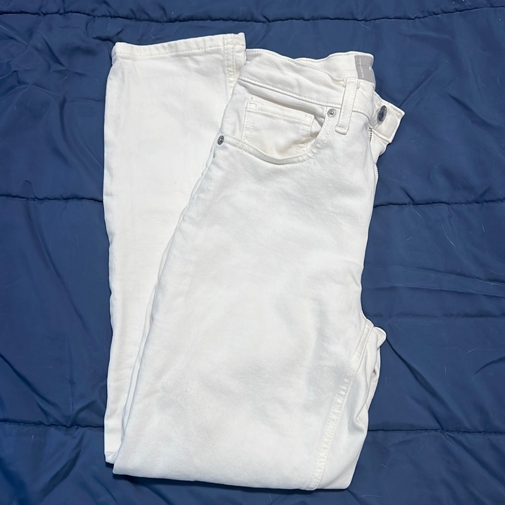 Everlane White The Cheeky Jeans Size 24 Crop